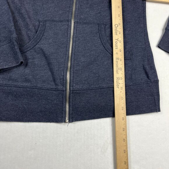 Victorias Secret Sequin Logo Hoodie Blue Full Zip Up Hooded Jacket Glam SMALL - Picture 8 of 11